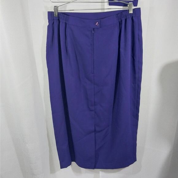 NWT! KB STELLA LOUISE! VIOLET PURPLE 3PC "TOP", JACKET & SKIRT DRESS SUIT!SZ 20W - Picture 10 of 13